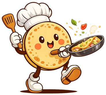 Mascotte Crep House en cuisinier